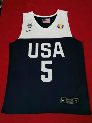 5 Mitchell 2019 fiba jersey blue stitched